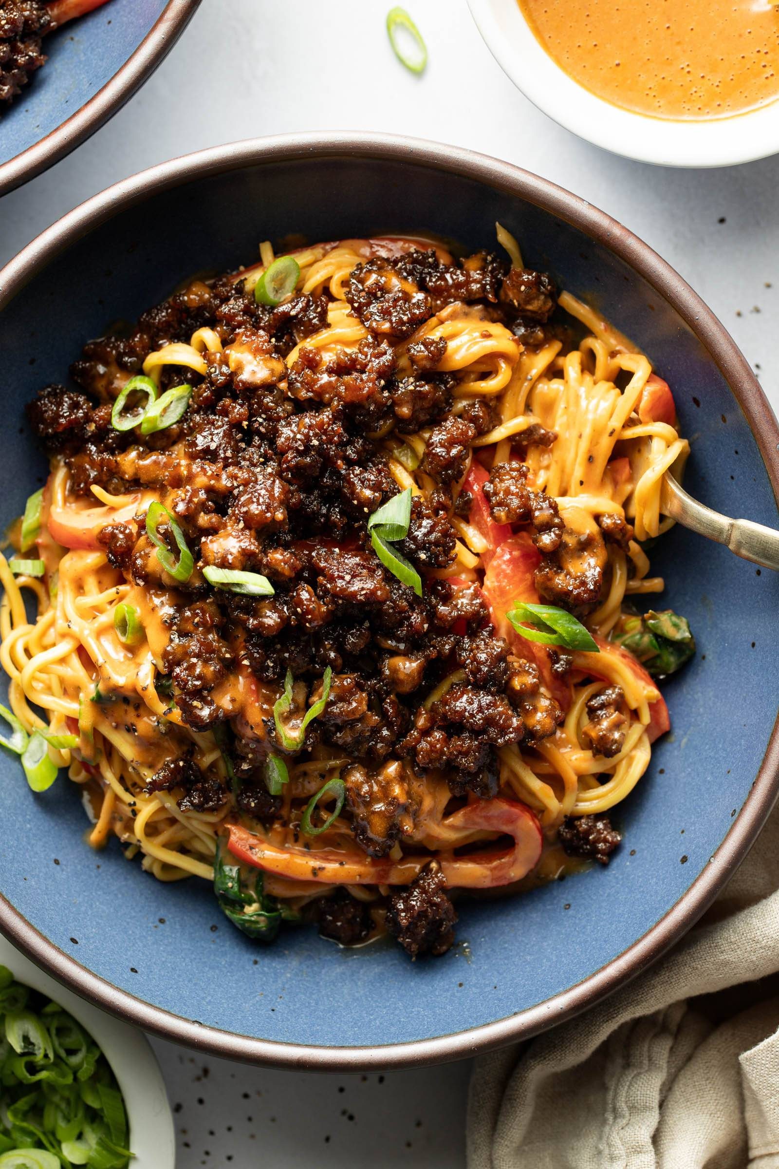 Caramelized Beef and Peanut Noodles